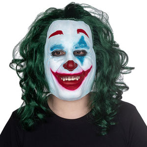 Masque de Joker <span class=keywords><strong>Joaquin</strong></span> Phoenix, accessoires de cosplay de clown, Halloween, Noël, effrayant, drôle, en latex, couvre-visage complet, pour fête, film - Product Image 4