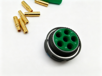 Connecteur circulaire compact 14 broches en alliage d'aluminium - D38999/26WH06SN Marque Kewei, prise droite, conception à montage sur panneau