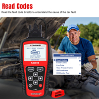 Escáner Automotriz Profesional, Herramienta de Diagnóstico para Autos OBD2, Escáner OBD Konnwei KW808 con Español
