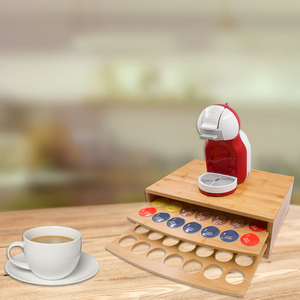 Cheap Removable Wood Bamboo 70 K Cup Keurig Storage <strong>Coffee</strong> <strong>Pod</strong> K-Cup Storage <strong>Drawer</strong> - Product Image 2