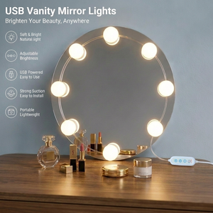 Makeup Mirror LED Bulb <b>Lights</b>, USB Powered 3 Color Dimmable Vanity Mirror <b>Light</b> Kit for Dressing Table Bathroom Bedroom - Product Image 3