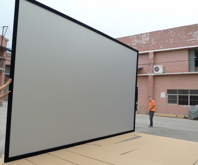 Huge Size 180'' 200'' 250'' 300 Inch High Quality Fixed Frame Acoustic Transparent Projector Screen for Home Theatre or Cinema