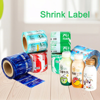 Étiquettes thermorétractables personnalisées imprimées, étiquettes enveloppantes pour bouteilles, pour l'emballage de boissons et de cosmétiques