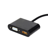 FARSINCE câble adaptateur hdmi vers femelle hdmi vga 4k 1080p 2 en 1