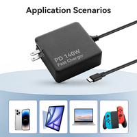 Chargeur Rapide Multi-Ports Merryking Certifié CE UL avec Prises Interchangeables 140W PD pour Tablettes, Ordinateurs Portables et Notebooks