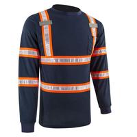 Camiseta de Seguridad de Manga Larga de Alta Visibilidad SMASYS con Logotipo Personalizado, Material de Poliéster, Diseño Transpirable y Ligero