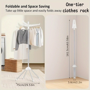 Séchoir à linge pliable multifonctionnel Bras de suspension rotatifs pour la maison, l'extérieur, le voyage et le salon en tissu métallique - Product Image 4