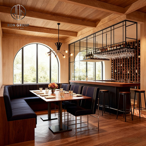 Ron Group Commercial <strong>Bar</strong> Stools <strong>Square</strong> Wood <strong>Table</strong> Leather Booth Seating Custom Restaurant Furniture <strong>Table</strong> - Product Image 3