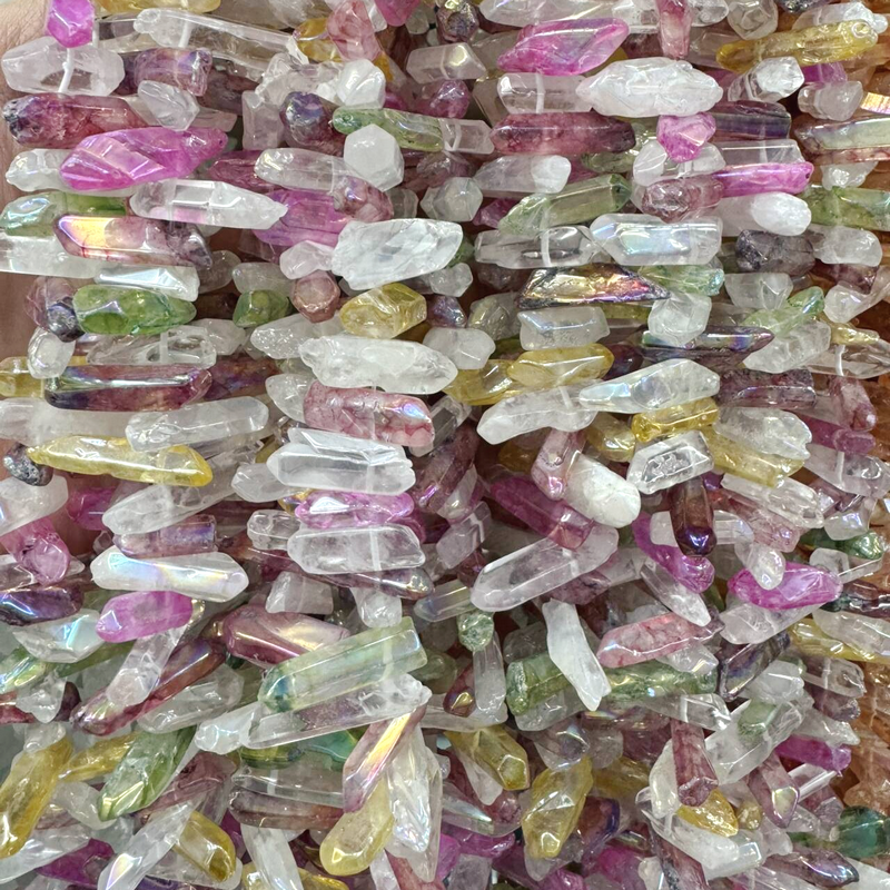 Lote De 30 Hebras De Cuentas De Vidrio Hechas A Mano En India - Colores Surtidos, Ideal Para Manualidades Y Joyería