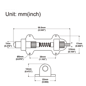 ตัวปรับสปริงระบบเทรโมโลสำหรับกีตาร์ไฟฟ้า FR FD WK IB อะไหล่สะพานกีตาร์ - Product Image 5