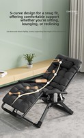 Chaise de camping et de pêche pliante et inclinable pour la sieste, avec dossier, en métal, portable, pour la maison, l'extérieur et la plage