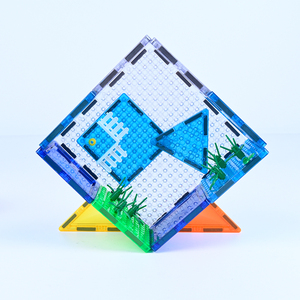 Tuiles magnétiques Magplayer compatibles avec les blocs de style <span class=keywords><strong>Lego</strong></span>, accessoires, modèles magnétiques, blocs de construction, jouets magnétiques 3D - Product Image 4