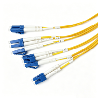 CPR CCA DCA Elite Câble de brassage MPO vers LC à faible perte 12 fibres monomode G657A1 LSZH MPO APC vers LC UPC, Cordon de brassage fibre optique