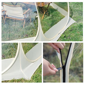 Dôme géodésique, <span class=keywords><strong>tente</strong></span> pop-up, maison à bulles transparente, auvent en forme d'igloo, imperméable en PVC, gazebo familial, serre de jardin, abri pour le camping en plein air - Product Image 3