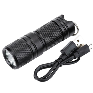 <span class=keywords><strong>Mini</strong></span> <span class=keywords><strong>lampe</strong></span> <span class=keywords><strong>torche</strong></span> rechargeable par USB 3W 100 lumens LED 10180 avec porte-clés - Product Image 1