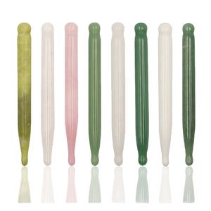 Güzellik akupunktur kalem yüz refleksoloji sopa doğal yeşim taş masaj değnek <span class=keywords><strong>Gua</strong></span> <span class=keywords><strong>Sha</strong></span> noktası aracı Anti Aging kalem göz masaj - Product Image 2