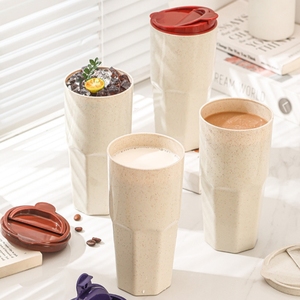 Vaso de Café de Plástico de Gran Capacidad, Taza de Viaje de Doble Pared, Irrompible, Grueso, Libre de BPA, Taza de PP para Deportes, Oficina y Hogar - Product Image 6