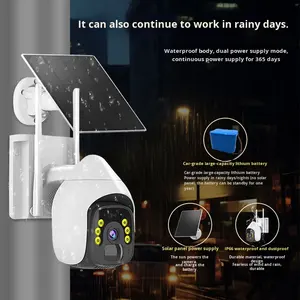 Telecamera Solare WiFi 5MP per Esterni Impermeabile con Rilevamento Movimento Allarme Push Telecamera di Sicurezza Solare 4G - Product Image 2