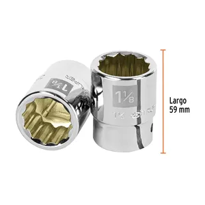 BOX 3 1-1/8" <b>12</b>-<b>point</b> <b>socket</b>, 3/4" drive, TRUPER - Product Image 1