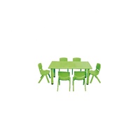 POTENTIEL Usine Prix d'usine personnalisé Conception de sécurité Forme carrée Beaucoup de couleurs Meubles préscolaires Enfants Tables et chaises en plastique Minimaliste