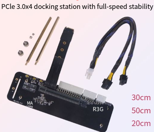 R3G Laptop Graphics Card External to M.2 NVMe PCIe 3.0 X4 Expansion Dock Full Speed R43SG