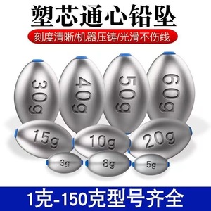 ตะกั่วตกปลาทรงมะกอก 100 กรัม แกนตะกั่ว ทนทาน สำหรับตกปลาทะเล - Product Image 5