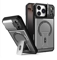 Nouveauté pour SE 14 15 17 Pro Max Étui de téléphone antichoc TPU+PC avec charge sans fil