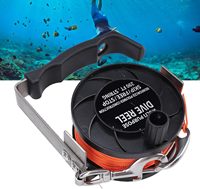 Bobine de plongée sous-marine avec poignée, bobine de plongée à ligne orange haute visibilité pour la plongée sous-marine en grotte et en nacelle avec BCD