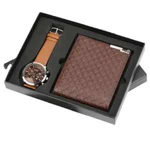 2312 Men's gift set exquisite packaging watch + wallet foreign trade hot combination