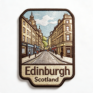 Parche Bordado Termoadhesivo de Lona Ecológica con Diseño de Edimburgo, Escocia, Aplique de Tela de Forma Irregular, Decorativo, Hecho a Mano, para Regalo - Product Image 4