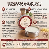 Pommade de Traitement pour Onychomycose Equine 100g – Soin Antibactérien des Sabots pour Onychomycose et Ligne Blanche – Anti-Fongique et Anti-Odeur – Marque Privée