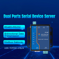 Convertidor Industrial de Serie a Ethernet USR-TCP232-410s-RT, RS232/RS485 a RJ45 Modbus RTU 5-36V, Certificado CE FCC ROHS