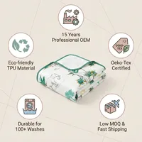 Matelas à langer imperméable pour bébé 70x50cm en coton OEKO-TEX, protège-lit pour nourrisson, drap à langer lavable, vente en gros OEM