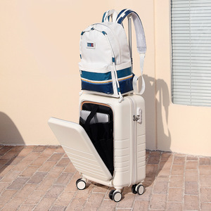 Equipaje <span class=keywords><strong>de</strong></span> mano <span class=keywords><strong>de</strong></span> 20 pulgadas ABS PC Bolsillo frontal <span class=keywords><strong>Maleta</strong></span> <span class=keywords><strong>de</strong></span> equipaje <span class=keywords><strong>de</strong></span> viaje para computadora portátil - Product Image 4