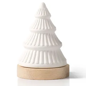 卸売クリスマスツリー型ホワイト香りセラミックアロマディフューザーストーンギフトセット