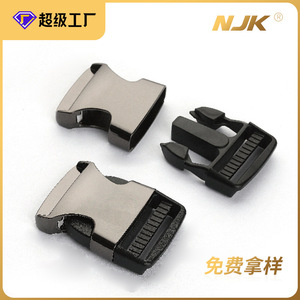 Hebilla de Cierre Automático Jiuyuan, Negra y Plateada, de Aleación de Zinc, Accesorios para Bolsos B303 - Product Image 4