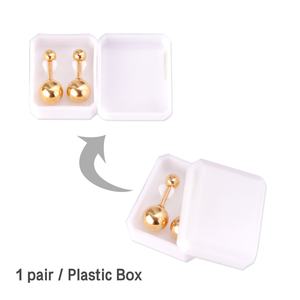 Balls Yellow Gold Color Piercing <b>Small</b> Round Ball Stud <b>Earrings</b> <b>for</b> <b>Women</b> Men Children Baby Girls Kids Jewelry - Product Image 4