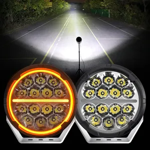 Lampu sorot Led 2023 inci 7 inci 6.5 lampu sorot Led DRL putih & Amber untuk truk 4X4