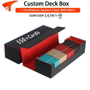 Caja de Cartas de Piel Sintética y Terciopelo de Gran Capacidad (550+ Cartas), Estuche de Alta Calidad para TCG, para League of Legends y Otras Cartas de Juego - Product Image 1