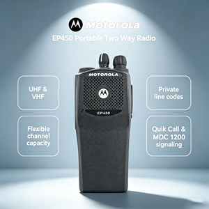 Radio Portátil Bidireccional EP450 VHF Analógico Digital de Largo Alcance Móvil con Batería de Alta Capacidad - Product Image 4