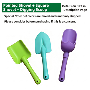 <b>Kids</b> Plastic Shovel 3Pcs Set, Outdoor Beach Seaside Toy, Kindergarten Gardening Digging Tool <b>for</b> <b>Sand</b> Play Vegetable Planting - Product Image 2