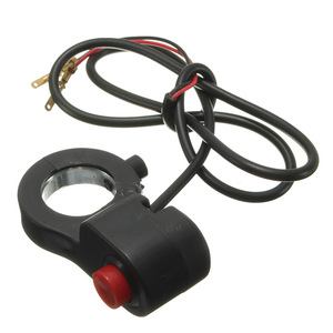 Interrupteur de klaxon à bouton-poussoir pour moto, véhicule électrique, tricycle, 12V, côté gauche, ensemble de démarrage, borne de soudure en plastique - Product Image 1