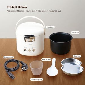Olla Arrocera Eléctrica Personalizada de Fábrica de 1.2L y 200W con Olla Interior Antiadherente de Aluminio y Vaporera, Certificaciones CB, CE y RoHS - Product Image 5