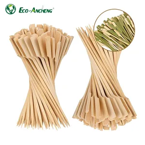 Espátula de bambu descartável para churrasco e hambúrguer, amostra grátis de palitos de bambu