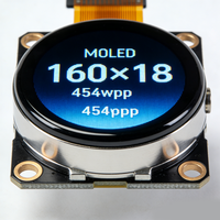 Modul Layar LCD TFT Bulat 1,3 Inci Kustom 160x160 dengan Kecerahan 450 Nits untuk Desain Fashion Jam Tangan Pintar