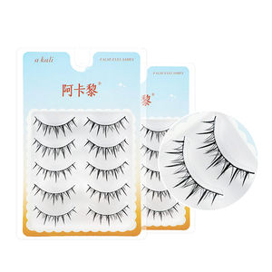 ขนตาปลอมแบบเส้นต่อเส้น รุ่น A036 สำหรับการค้าต่างประเทศ งานแฮนด์เมด นำกลับมาใช้ใหม่ได้ คุณภาพสูง ใยไฟเบอร์ รุ่น Little Devil Fairy แพ็ค 5/10/20 คู่ ขายส่ง DIY - Product Image 2