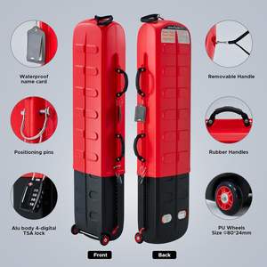 Échantillon gratuit, fabrication directe, OEM professionnel, sacs à ski et à snowboard rembourrés en polyester à roulettes personnalisés pour le sport - Product Image 4