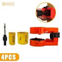 Kit de gabarits de perçage pour installation de serrures de porte, ensemble de scies cloches pour perçage de portes en bois