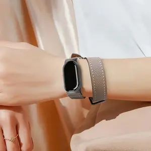 Dragonne Correa montre remplacement Miband 8 bracelet en cuir pour Xiaomi Mi Band 8 NFC Bracelet de <span class=keywords><strong>sport</strong></span> Pulseira pour Mi Band 8 bracelet - Product Image 6