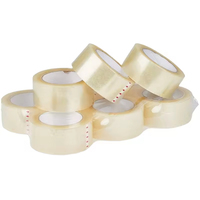 Ruban adhésif transparent BOPP de qualité industrielle, à base d'adhésif caoutchouc activé par l'eau, simple face, pour l'étanchéité des boîtes et cartons.